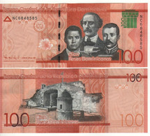 DOMINICAN   Rep.  100  Pesos Dominicanos    P190   New Date  2019 Puerta Del Conde At Back (New Logo Issued 2018) - Repubblica Dominicana