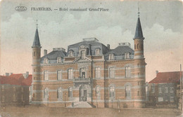 FRAMERIES - Hôtel Communal Grand'Place - Carte Colorée Et Circulé Avec Cachet "Feld-post" - Frameries