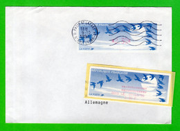 Frankreich France ATM 11.2 / 2,30 F On Cover 9.10.1990 / Lisa Distributeurs Automatenmarken Etiquetas Automatic Stamps - 1990 Type « Oiseaux De Jubert »