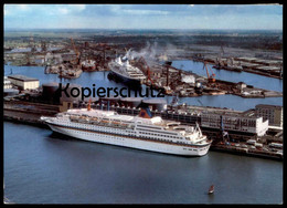 ÄLTERE POSTKARTE BREMERHAVEN COLUMBUSKAJE MS EUROPA IM HINTERGRUND MS NORWAY Dampfer Schiff Postcard Cpa Ansichtskarte - Paquebote