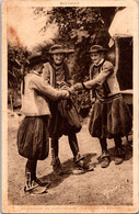 (3 A 15) Older Postcard - France - (b/w) Pardons De Saind Gildas - Trois Vieux Braves (posted 1940 WWII Era) - Personnages