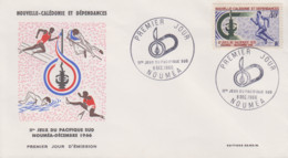 Enveloppe   FDC  1er Jour   NOUVELLE CALEDONIE   IIémes  Jeux  Du   Pacifique  Sud   1966 - FDC