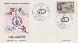 Enveloppe   FDC  1er Jour   NOUVELLE CALEDONIE   IIémes  Jeux  Du   Pacifique  Sud   1966 - FDC