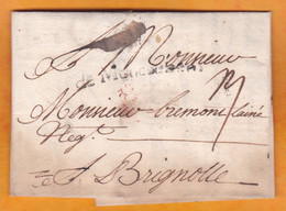 1747 - Marque Postale DE MONTAUBAN Sur Lettre Pliée Avec Corresp De 2 Pages Vers Brignolle Brignoles, Var - Maroquins - 1701-1800: Precursores XVIII