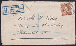 NEW ZEALAND 1913 REGISTERED COVER 3d KEVII SOLO FRANKING - Lettres & Documents