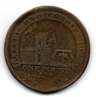 GREAT BRITAIN, 1 Pound - Token, Copper, Year 1892 - Sin Clasificación