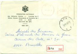 Spa - Lettre De La  Fédération Nationale Des Militaires Mutilés - Section De Spa - 4-2-80 - Sonstige & Ohne Zuordnung