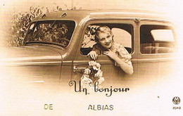 82  UN   BONJOUR   DE   ALBIAS    CPM  TBE   1160 - Albias