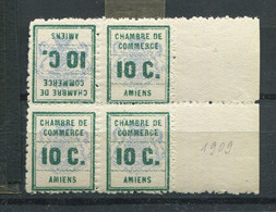 Timbres De Grève * Amiens  N° 1 Tête Bêche Bloc De 4  Ch Sur 1 Timbre - Andere & Zonder Classificatie