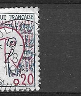 1961 N° 1282 TYPE II MARIANNE DE COCTEAU 0.20 Oblitérée - Gebruikt
