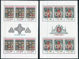 CZECHOSLOVAKIA 1987 Prague Castle Set Of 2 Values In Sheetlets MNH / **.    Michel 2909-10 - Neufs