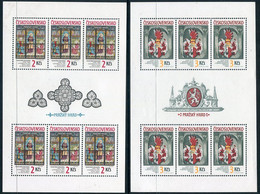 CZECHOSLOVAKIA 1987 Prague Castle Set Of 2 Values In Sheetlets MNH / **.    Michel 2909-10 - Unused Stamps