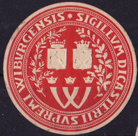 25860# SIGILLUM DICASTERII SUPREMI WIBURENSIS VIGNETTE CINDERELLA FINLANDE SUOMI FINLAND - Abarten Und Kuriositäten