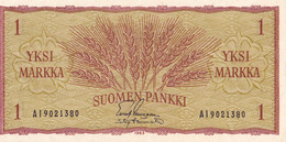 25864# SUOMEN PANKKI YKSI MARKKA 1963 FINLANDE SUOMI FINLAND BILLET BANQUE FINLANDS BANK EN MARK - Andere - Europa