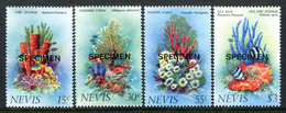 Nevis 1983 Corals - 1st Issue - SPECIMEN - Set MNH (SG 98-101) - St.Kitts And Nevis ( 1983-...)