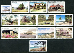 Nevis 1983 Independence - Imprint Date - Set MNH (SG 109B-121B) - St.Kitts And Nevis ( 1983-...)