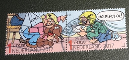 Nederland - NVPH - Paar 3586 D En E - 2017 - Gebruikt - Kinderzegels - Jan Jans Kinderen - Meisje Hond + Meisje Brief - Used Stamps