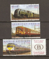 Belgique 2001 - 75 Anniv. SNCB - Série Complète° + 1 Vignette - 2993/95 - Used Stamps