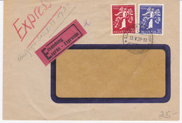 Schweiz Suisse 1939: "Landes-Ausstellung" Express-Orts-Brief Mit Zu 230-231 Mi 346-347 Yv ?? Mit Stempel LUZERN 13.V.39 - Lettres & Documents