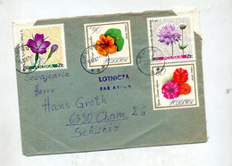 Lettre  Cachet Legnica Sur Fleur - Maschinenstempel (EMA)