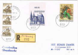 41808. Carta Impresos Certificada HITZENDORF (Austria) 1981. Resguardo - 1981-90 Covers