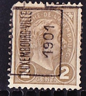 Luxembourg 1901 Prifix Nr. 3A Hoekje Linksboven - Preobliterati