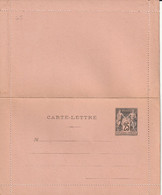 France Carte Lettre 25c Noir Type Sage - Cartes-lettres