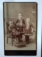 Photographie CDV GF Cabinet - Enfants - Fratrie - Photo Müller, Reichenberg - TBETBE - Ancianas (antes De 1900)