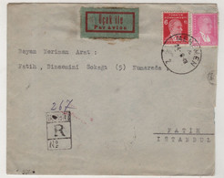 TURKEY,TURKEI,TURQUIE ,MENEMEN TO FATIH 1948  COVER - Brieven En Documenten