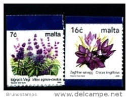 MALTA - 2003  FLOWERS SELF-ADHESIVE EX BOOKLET  SET MINT NH - Malte