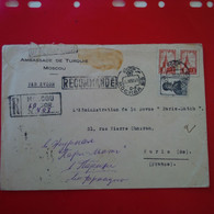 LETTRE AMBASSADE DE TURQUIUE MOSCOU POUR PARIS PARIS MATCH - Lettres & Documents