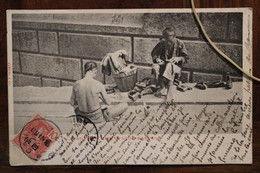 CPA Ak 1906 Chine CANTON China Voyagée Shoe Maker Torpilleur Du " Montcalm " Navire De L'escadre Extrême Orient - Cartas