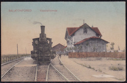Balatonfured, Railway Station, Mailed 1926 - Ukraine