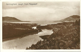 REAL PHOTOGRAPHIC POSTCARD - CARLINGFORD LOUGH FROM FLAGSTAFF  - IRELAND - Louth