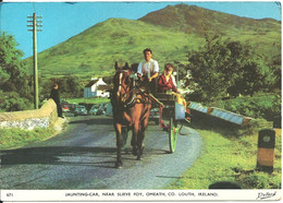 JAUNTING-CAR NEAR SLIEVE FOY - OMEATH - CO. LOUTH - IRELAND - POSTED 1976 - Louth