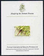 St Vincent - Grenadines 1986 Dragonflies 45c (Brachymesia Furcata) Imperf Proof Format International Proof Card - St.Vincent (1979-...)
