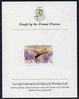 St Vincent - Grenadines 1986 Dragonflies 75c (Perithemis Domitta) Imperf Proof Format International Proof Card - St.Vincent (1979-...)