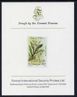 St Vincent 1985 Orchids 45c Imperf Proof Format International Proof Card - St.Vincent (1979-...)