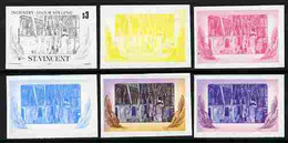 St Vincent 1985 Flour Milling $3 The Set Of 6 Imperf Progressive Proofs Comprising The 4 Individual Colours Plus 2 And 3 - St.Vincent (1979-...)