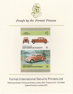 St Vincent - Union Island 1986 Cars #4 (Leaders Of The World) $1 (1934 Chrysler) Imperf Se-tenant Pair Format Internatio - St.Vincent (1979-...)