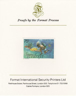 St Vincent - Grenadines 1985 Tourism Watersports 75c (Scuba Diving) Imperf Proof Format International Proof Card As SG 3 - St.Vincent (1979-...)