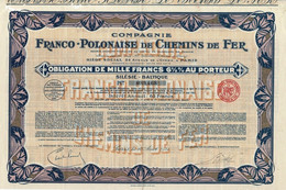 Titre Ancien - Compagnie Franco-Polonaise De Chemins De Fer - Obligation De 1931 - Ligne Silésie-Baltique - - Aardolie