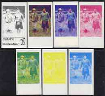 Staffa 1982 Princess Di's 21st Birthday Souvenir Sheet (£1 Value) The Set Of 7 Imperf Progressive Colour Proofs Comprisi - Local Issues