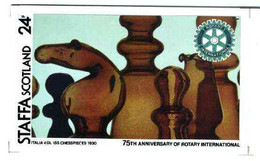 Staffa 1980 Chess Pieces (75th Anniversary Of Rotary International) - Original Composite Artwork For 24p Value Comprisin - Local Issues