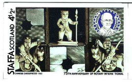 Staffa 1980 Chess Pieces (75th Anniversary Of Rotary International) - Original Composite Artwork For 4.5p Value Comprisi - Local Issues