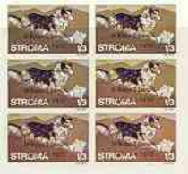 Stroma 1970 Collie 1s3d Imperf Proof Sheetlet Of 6 Opt'd '5th Anniversary Of Death Of Sir Winston Churchill' U/m - Local Issues