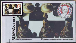 Staffa 1980 Chess Pieces (75th Anniversary Of Rotary International) - Original Composite Artwork For 22p Value Comprisin - Local Issues