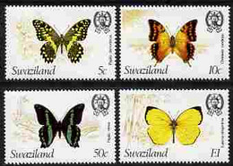 Swaziland 1982 Butterflies The Set Of 4 Each With Wmk To Right Of CA (as Seen From The Back) U/m SG 393-6 Plus Photocopy - Swaziland (1968-...)