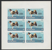 Stroma 1971 Dogs 5p On 4d (Husky) Overprinted 'Emergency Strike Post' For Use On The British Mainland U/m Complete Imper - Local Issues