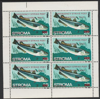 Stroma 1971 Fish 3s On 2s6d (Hake) Overprinted 'Emergency Strike Post' For Use On The British Mainland, U/m In Complete - Local Issues